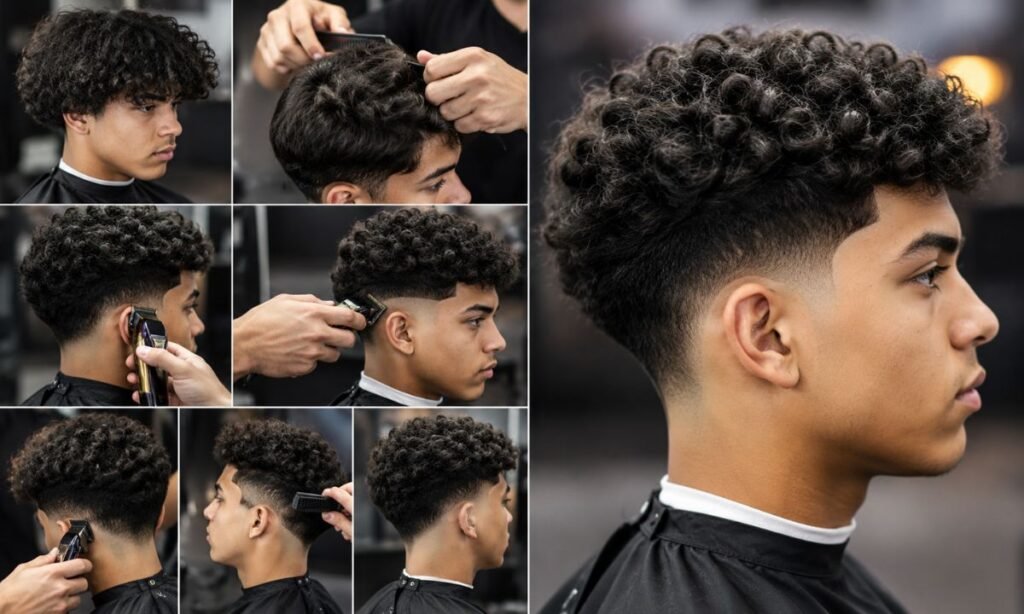 Barber Tutorial Blowout Low Taper Fade Curly Hair