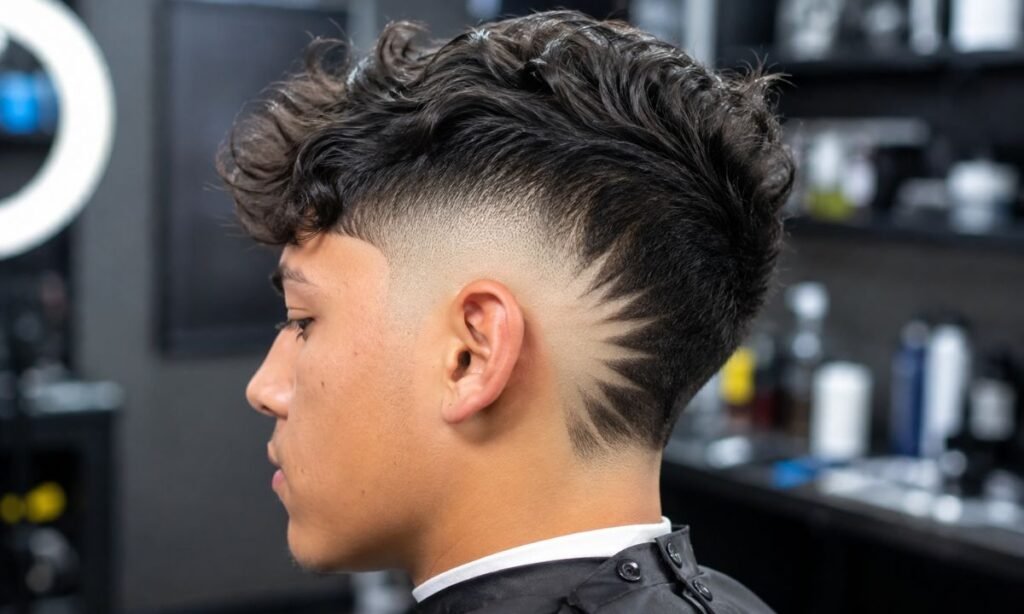 Behind the Ear Burst Fade Design
