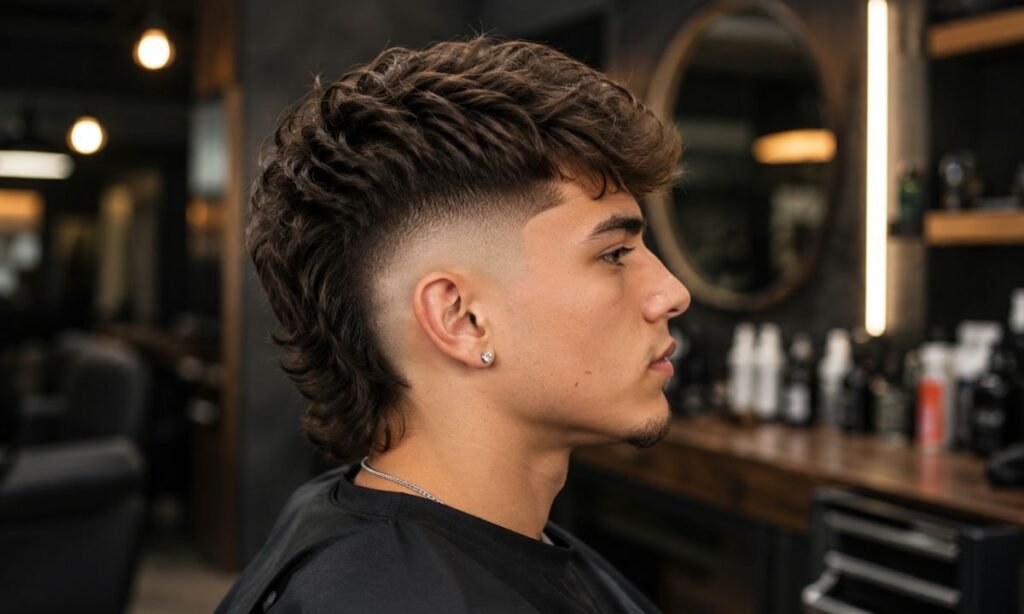 Burst Fade Boys Mullet Haircut