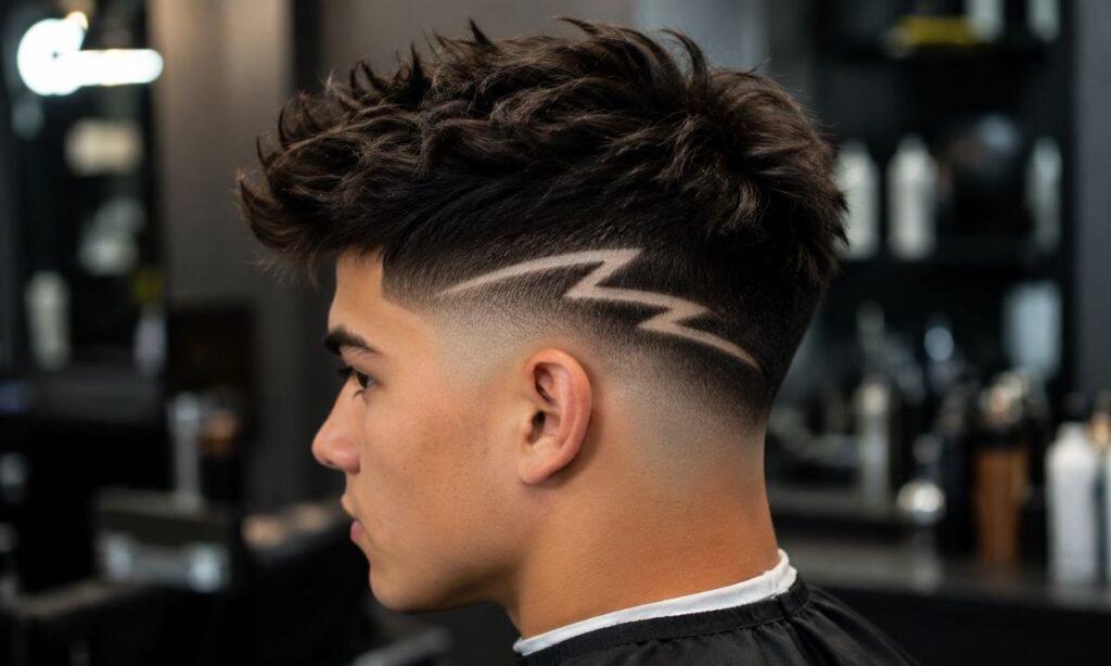 Burst Fade Lightning Bolt Design