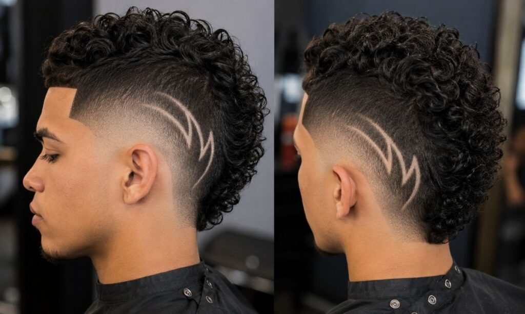 Burst Fade Mohawk Design