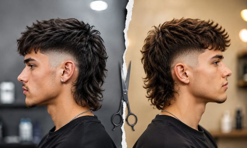 Burst Fade Mullet vs Taper Mullet Fade