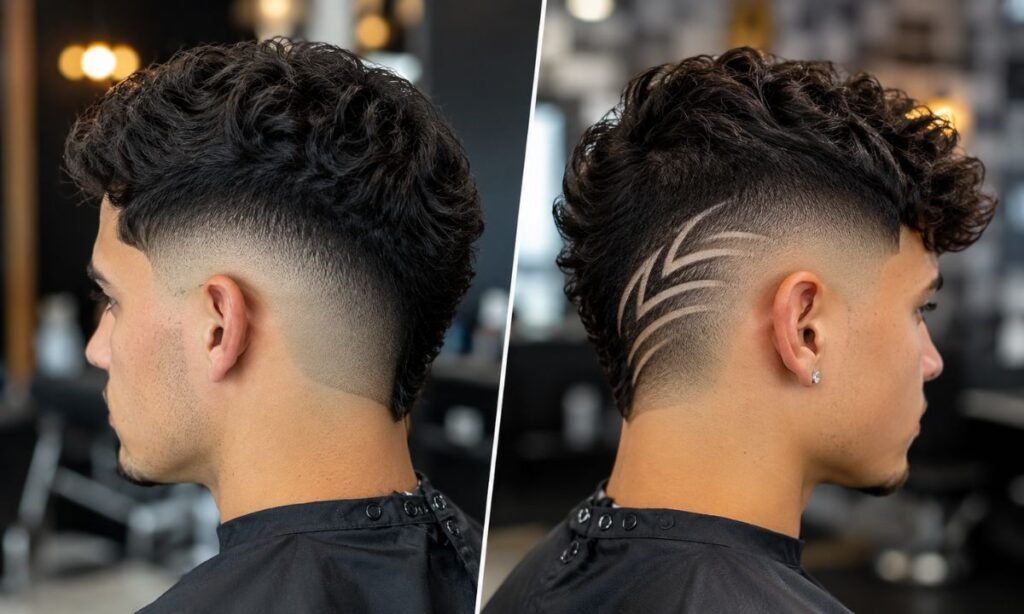 Burst Fade With Design vs Regular Burst Fade