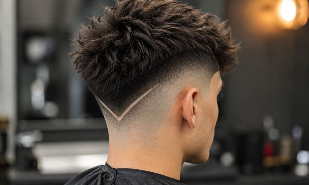Burst Fade With V Design