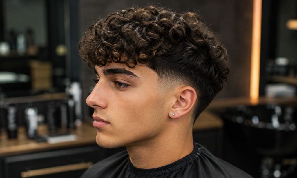 Curly Fringe Low Taper