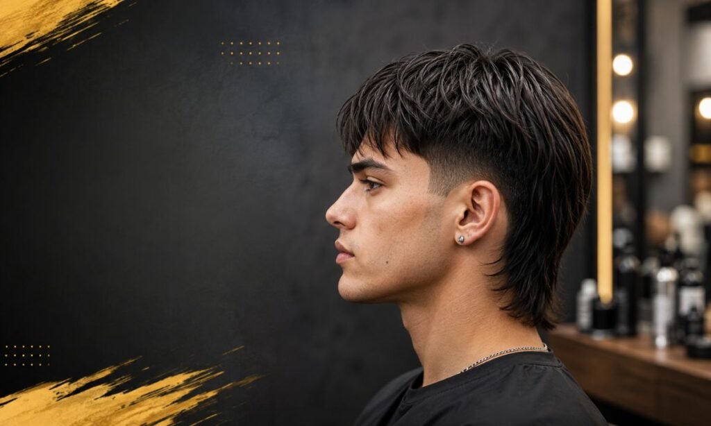 Low Taper Mullet Straight Hair