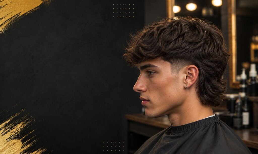 Low Taper Mullet Wavy Hair