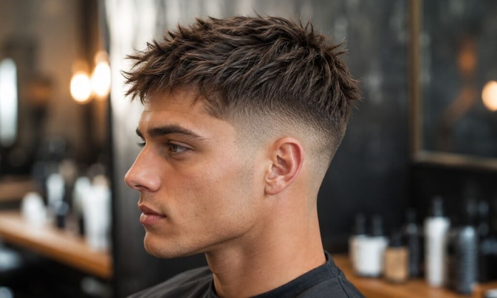 Messy Low Fade Crew Cut