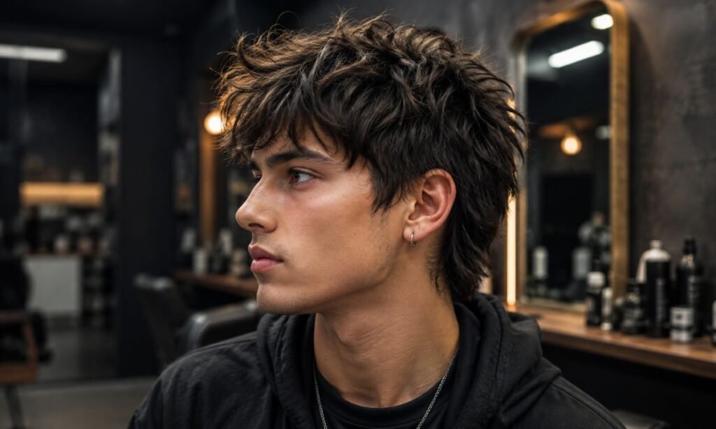 Messy Short Wolf Cut Men
