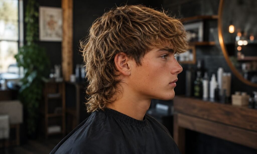 Wavy Surfer Mullet for Boys