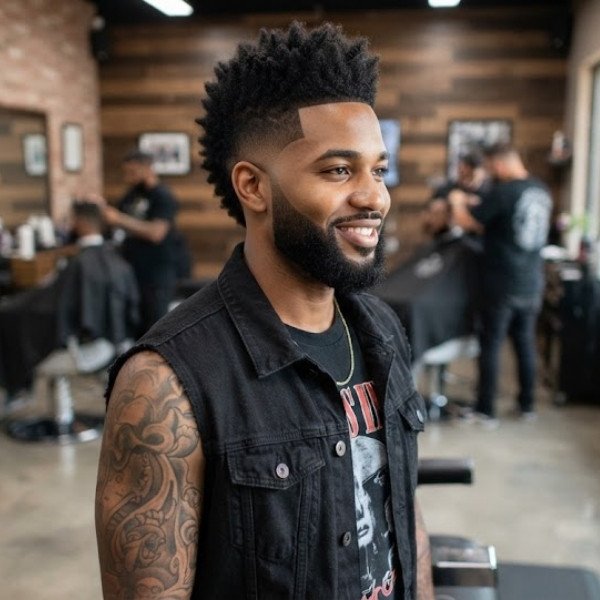 Classic Burst Fade Mohawk