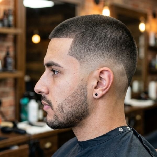 High Burst Fade Buzz Cut