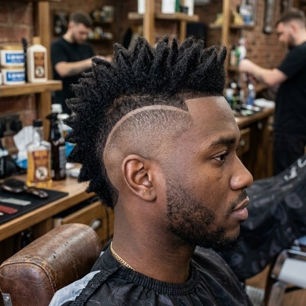 High Burst Fade Mohawk