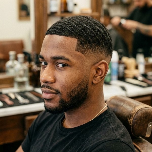 Wavy High Burst Fade