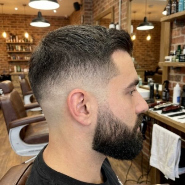 Mid Burst Fade with Beard