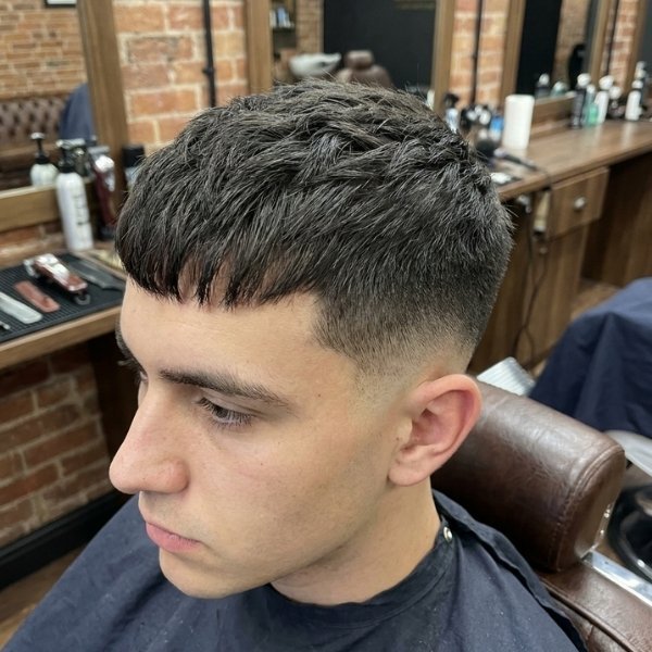 Short Fringe with Burst Fade