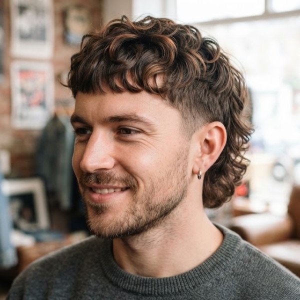 Short Wavy Mullet Men