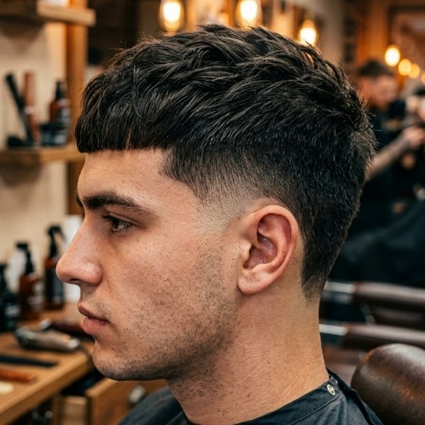 Taper Burst Fade French Crop