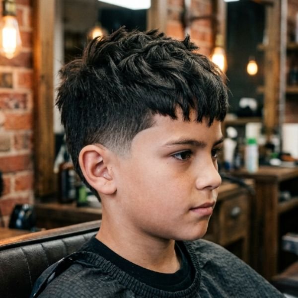 Textured Crop Burst Fade