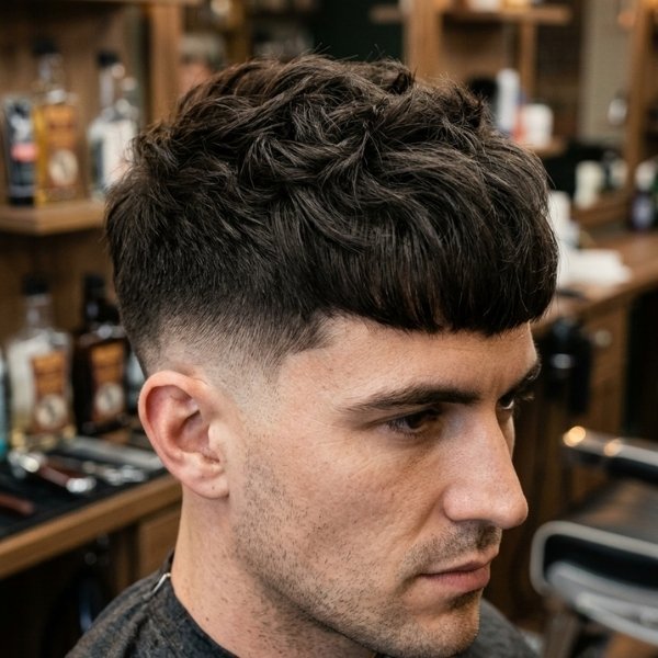 Thick Hair French Crop Fade