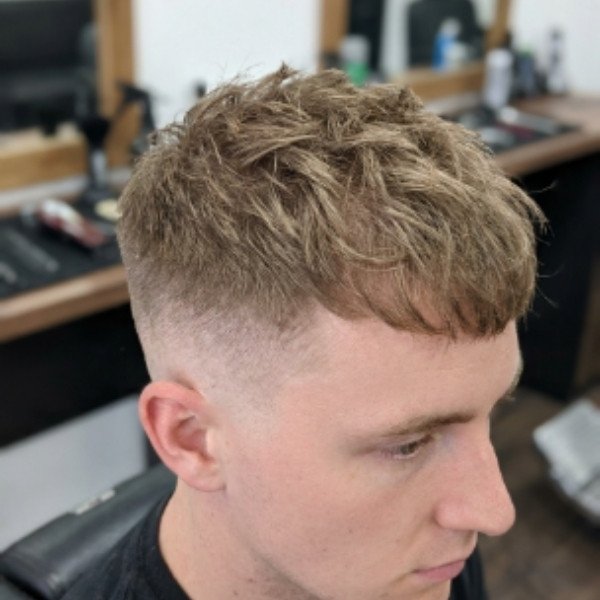 Thin Hair Burst Fade Textured Crop
