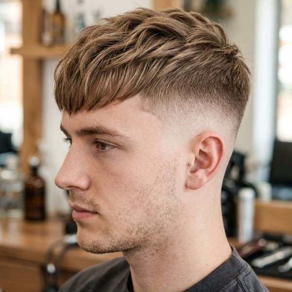 Thin Hair French Crop Fade
