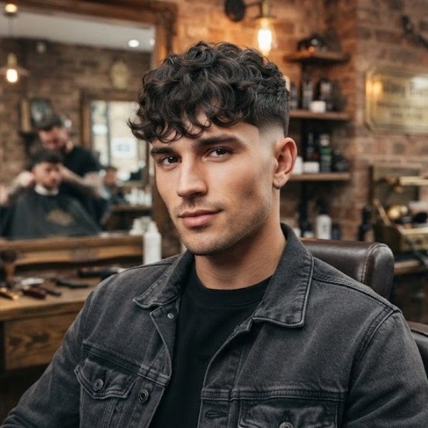 Wavy Burst Fade with Fringe