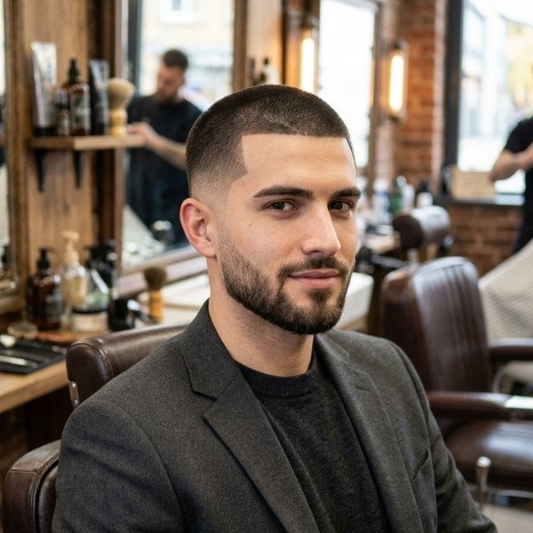10 Guard Buzz Cut Mid Taper for a Sharp and Balanced Look