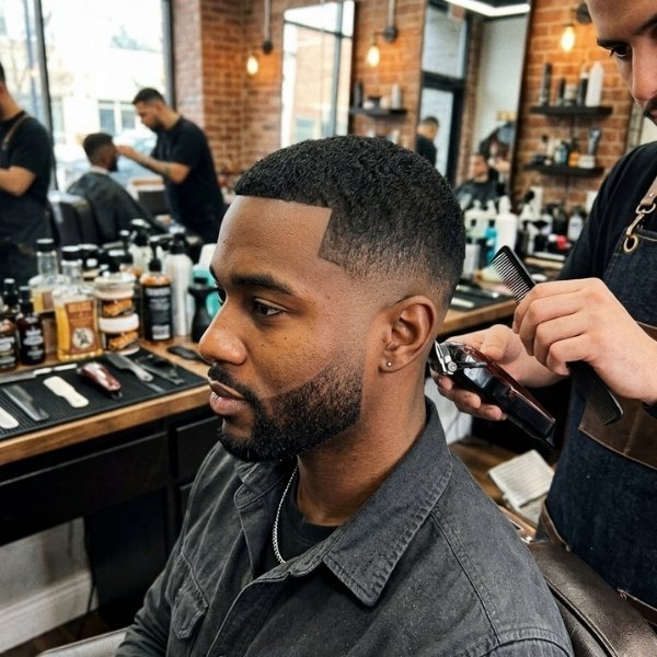 8 Guard Buzz Cut Mid Taper for a Sharp and Modern Look