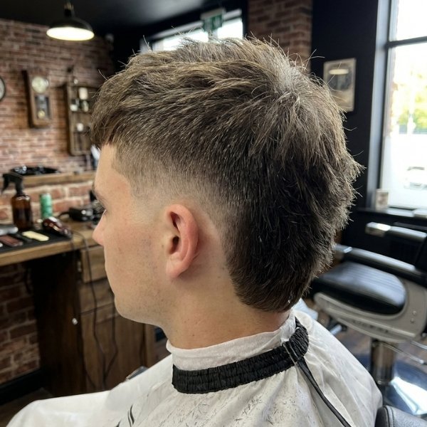 Burst Fade Mullet