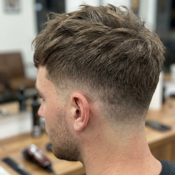 Layered French Crop with Low Fade