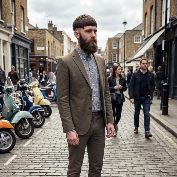 Mod with Angular Fringe with Beard