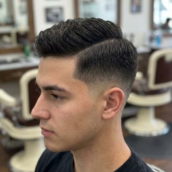 Side Part with Taper Fade