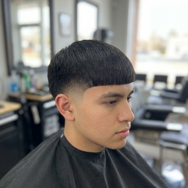Straight Hair Burst Fade Edgar