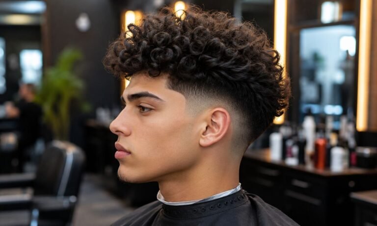 Blowout Low Taper Fade Curly Hair