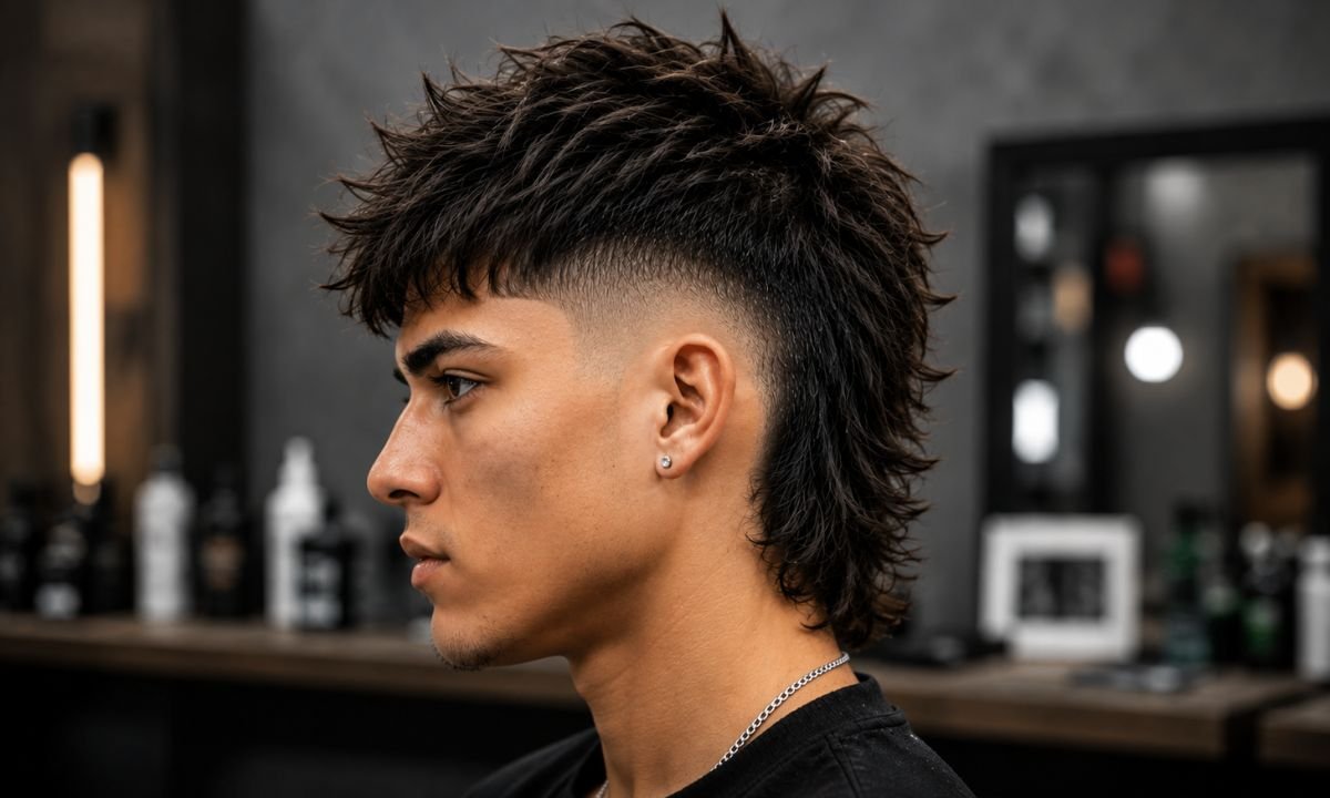 Burst Fade Mullet