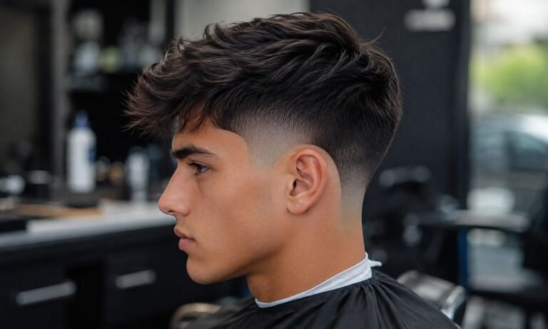Burst Fade Straight Hair