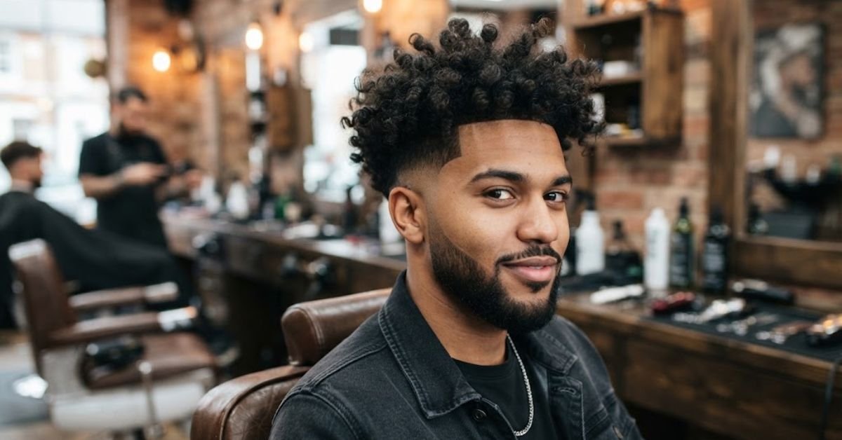burst fade curly hair