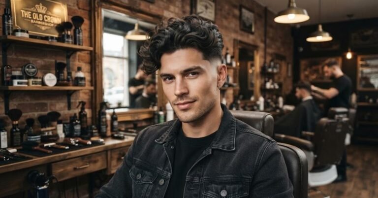 burst fade wavy hair