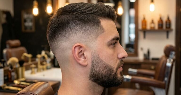 burst fade with beard