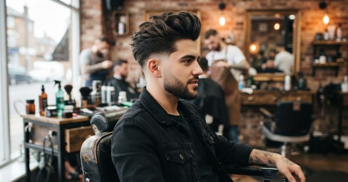 long hair burst fade