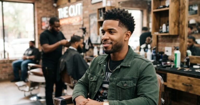 low taper fade black male