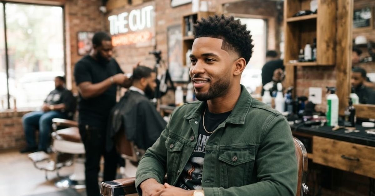 low taper fade black male